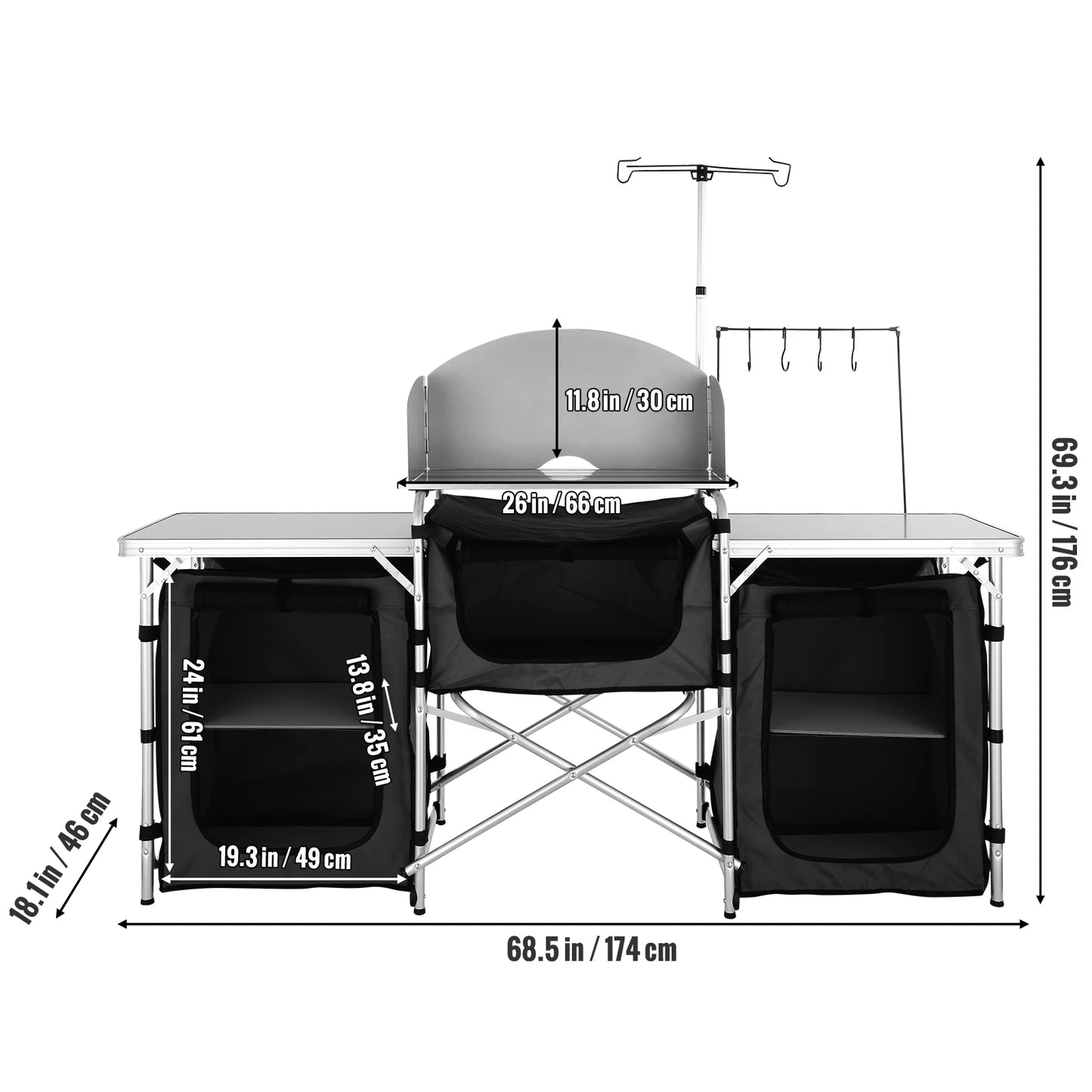 Timberline Camp Kitchen & Pantry Cabinet — Folding