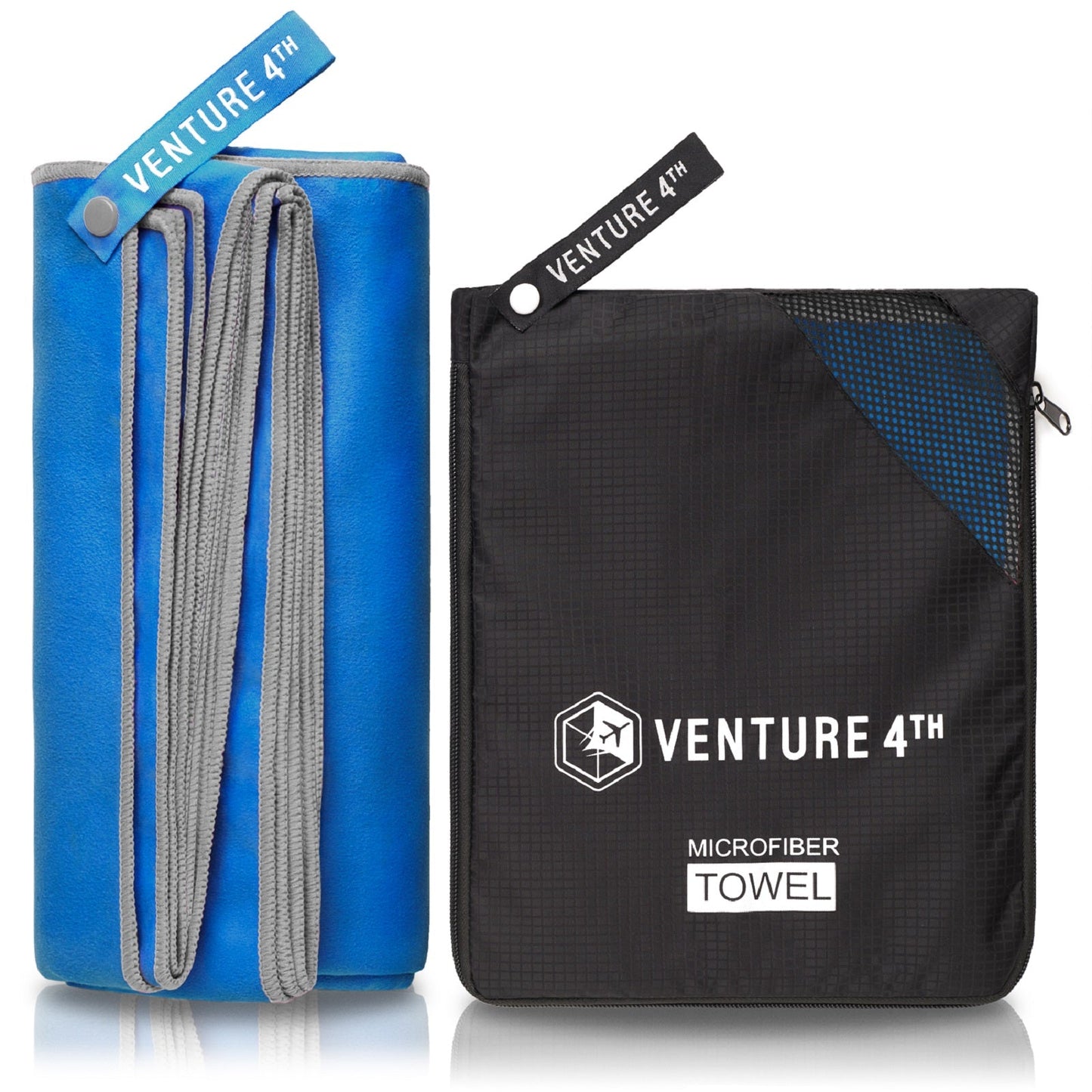 VENTURE 4TH microfiber towel in Navy Blue-Gray
