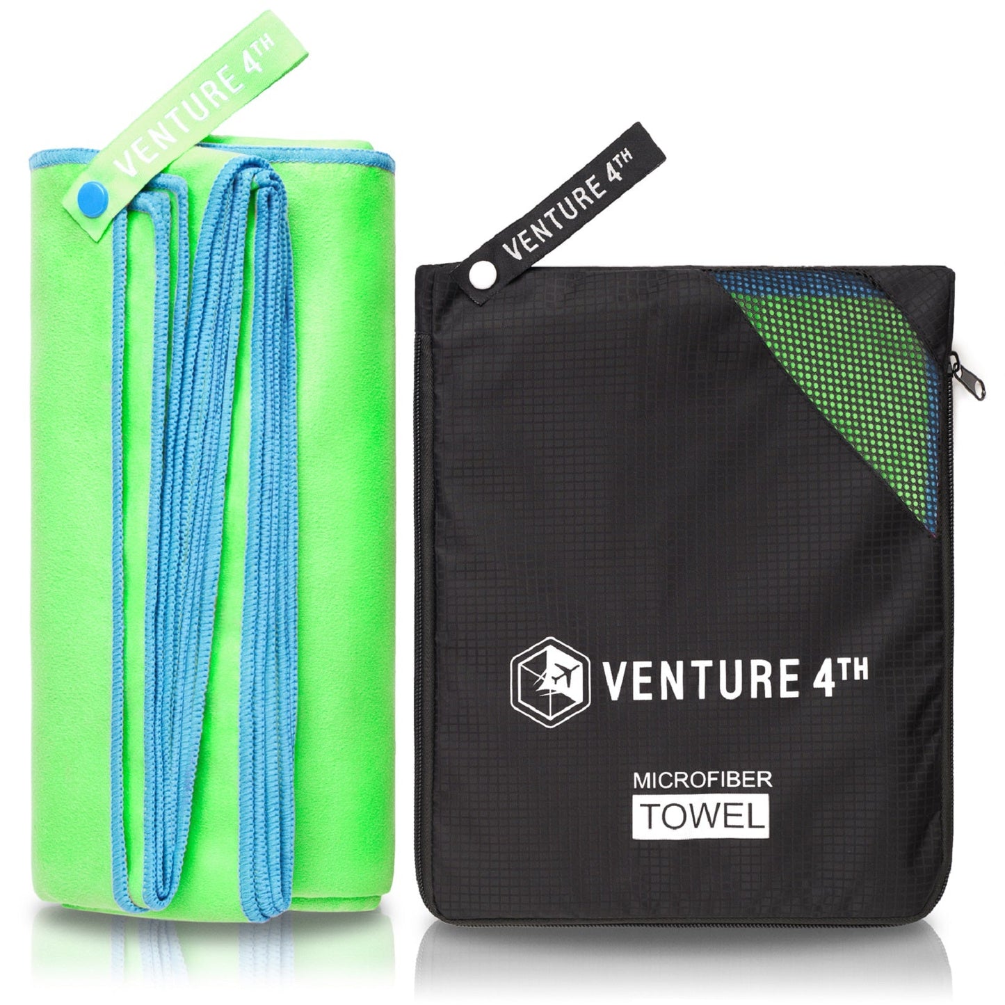 VENTURE 4TH microfiber towel in Green-Blue