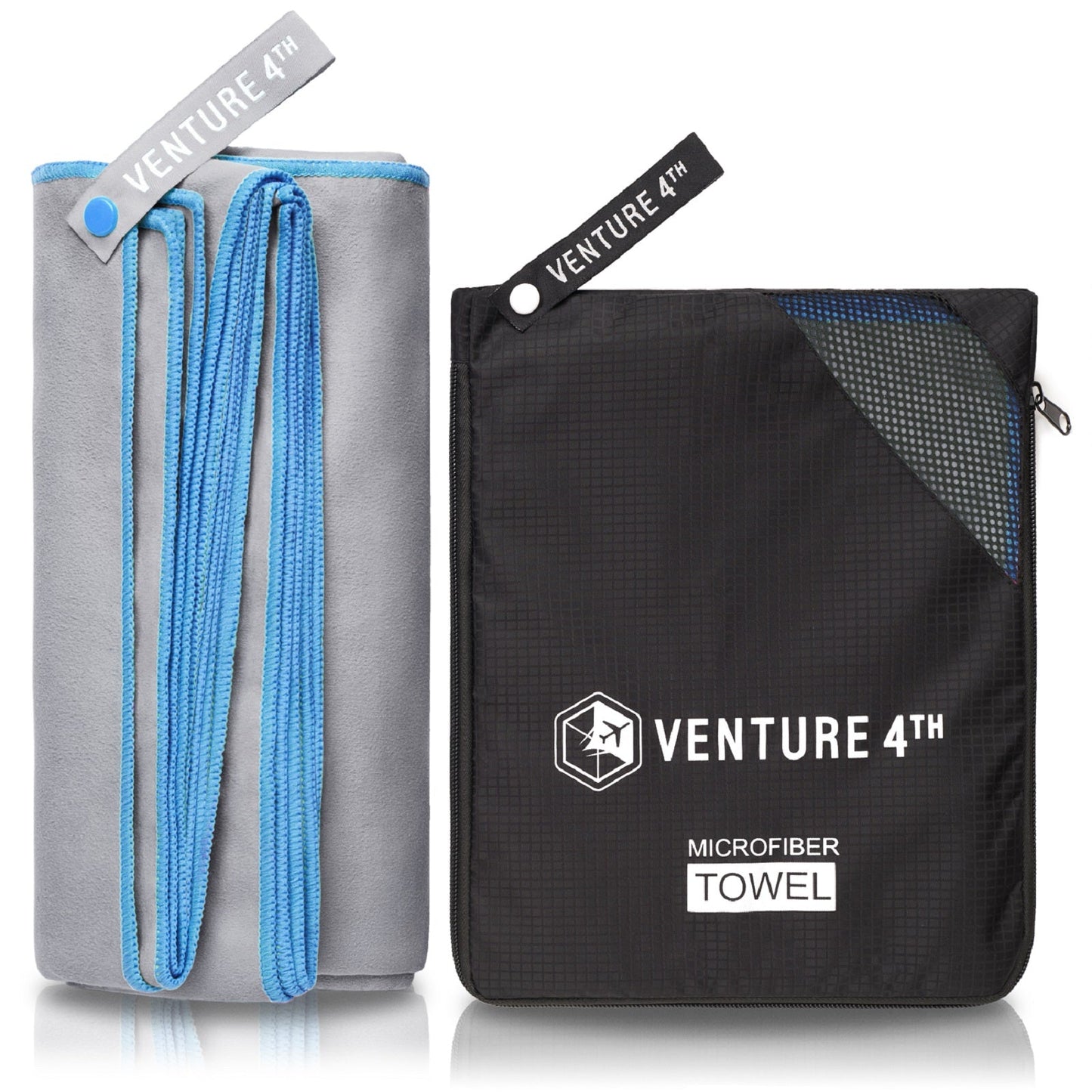 VENTURE 4TH microfiber towel in Gray-Blue