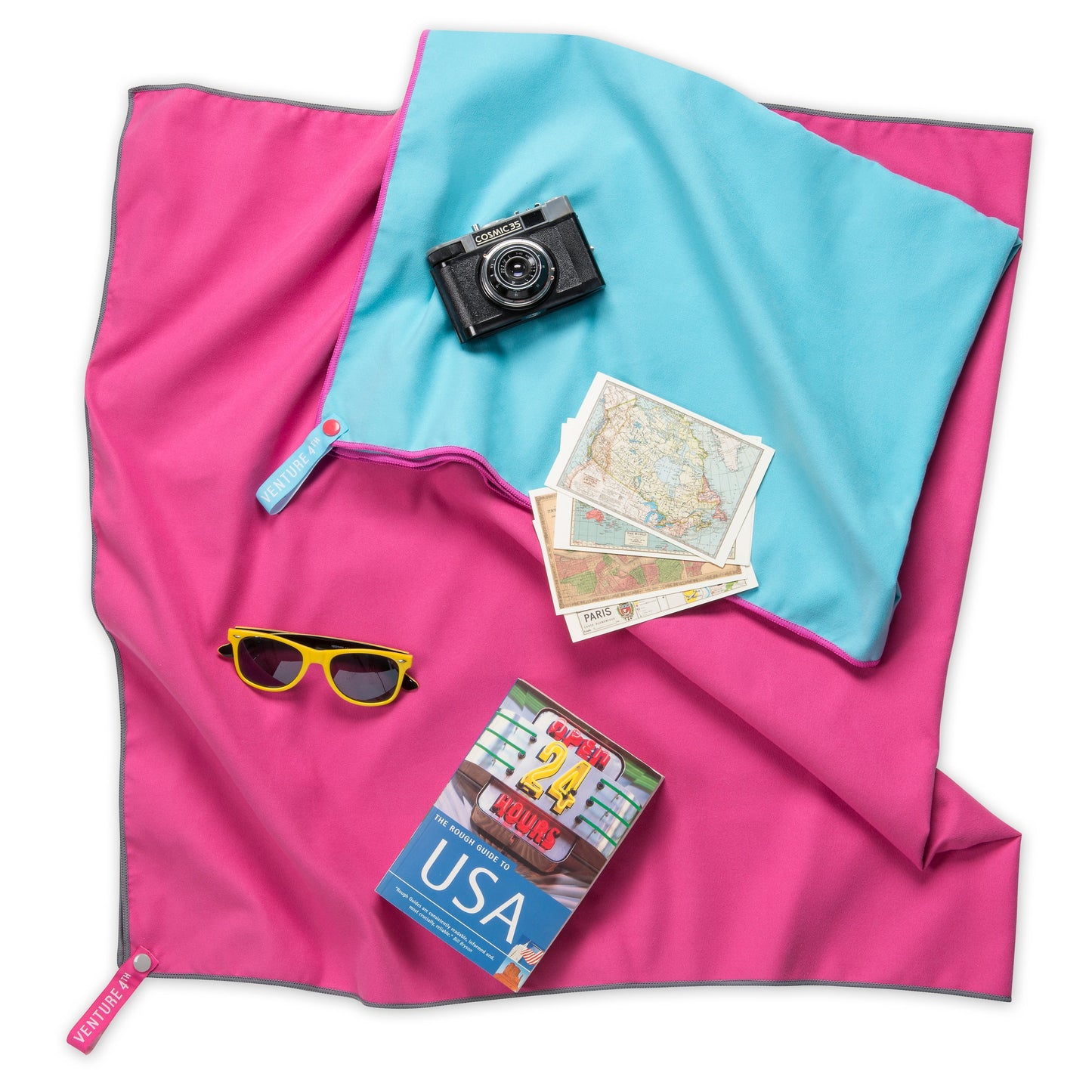 VENTURE 4TH quick-dry microfiber towel, lifestyle shot
