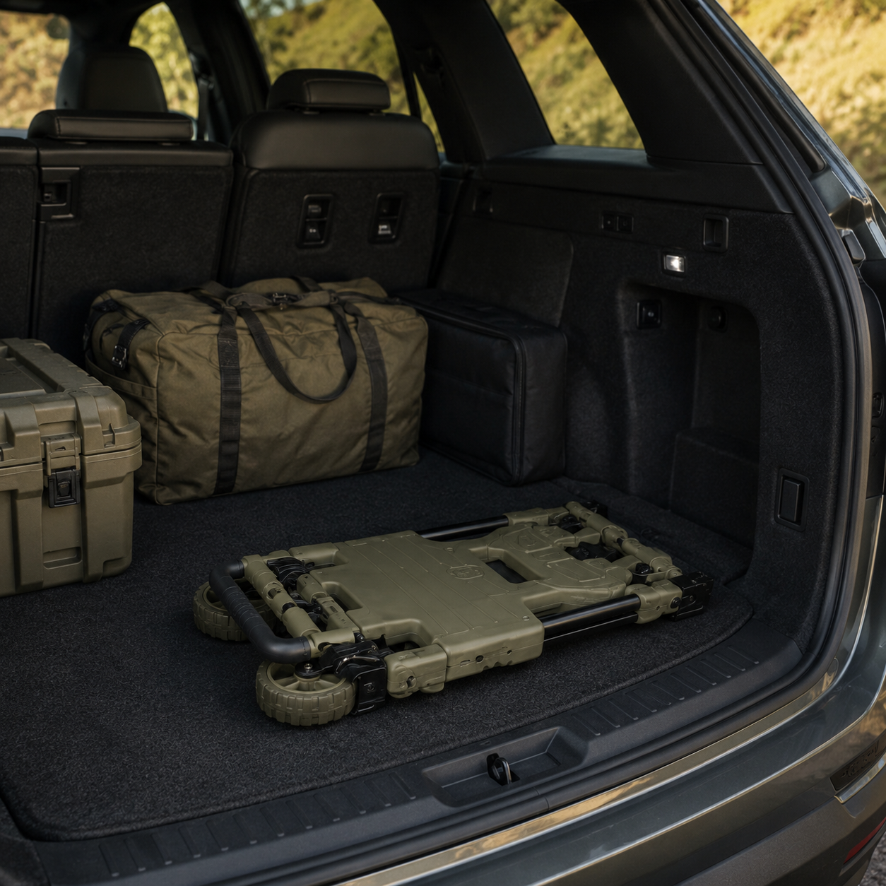 Trailhead Folding Camp Wagon vehicle storage