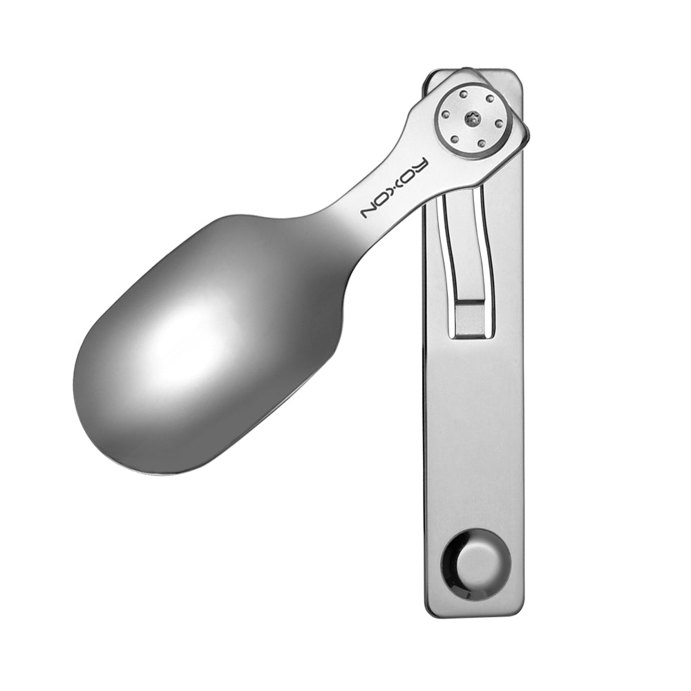 ROXON folding camp cutlery, stainless heads detail