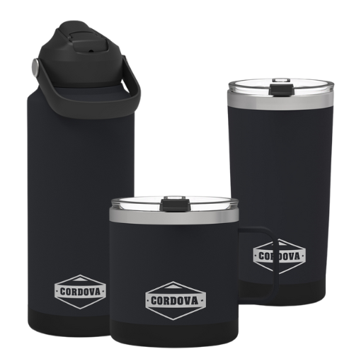 Cordova Trailhead stainless drinkware, individual piece detail
