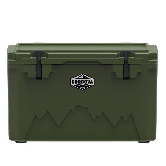Cordova 65 QT Basecamp Class rotomolded hard cooler in Rogue