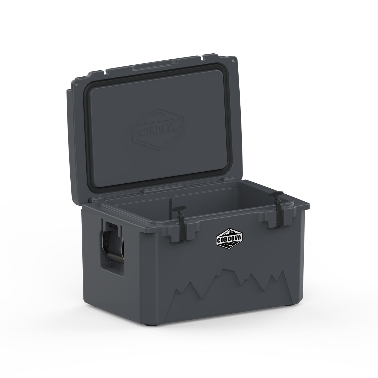 Cordova 65 QT Basecamp Class rotomolded hard cooler in Scree