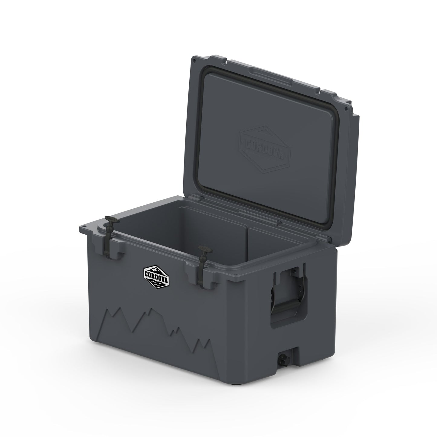Cordova 65 QT Basecamp Class rotomolded hard cooler in Scree
