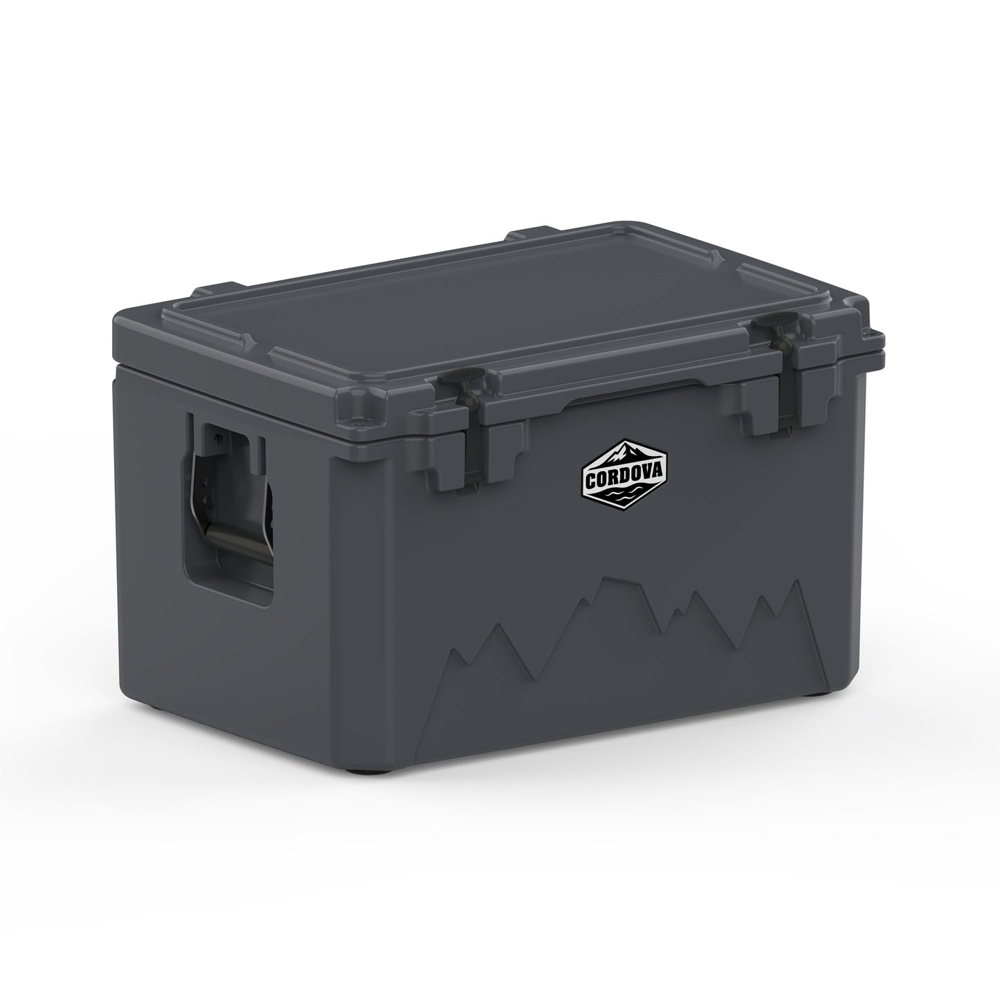 Cordova 65 QT Basecamp Class rotomolded hard cooler in Scree