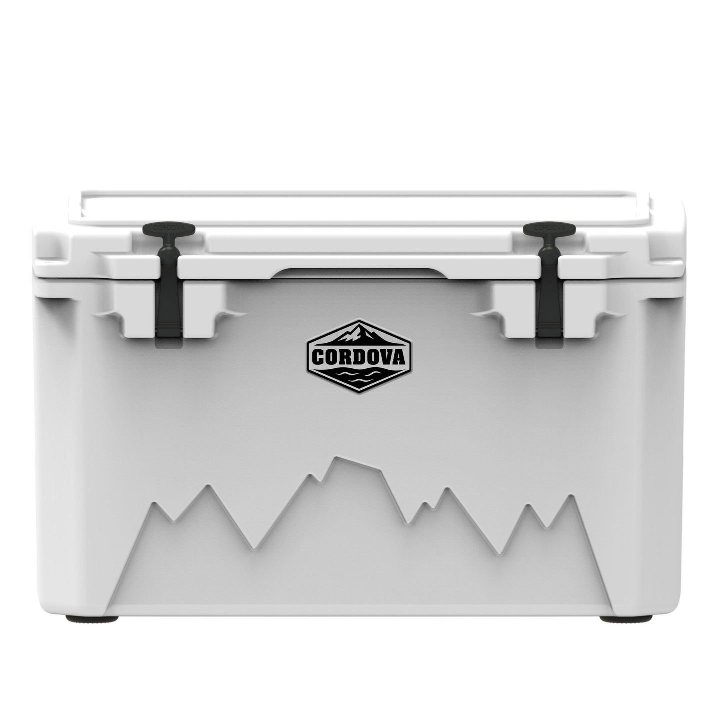 Cordova 65 QT Basecamp Class rotomolded hard cooler in Snowcap