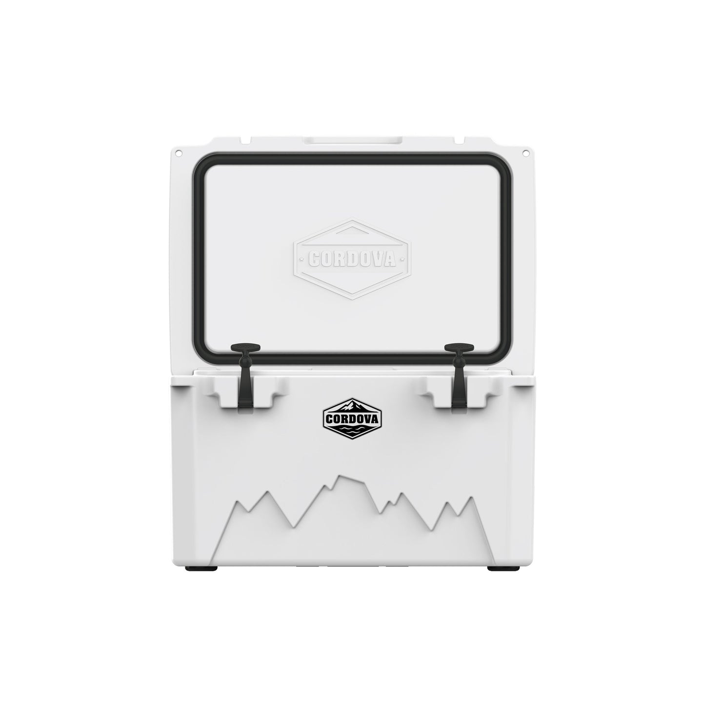 Cordova 65 QT Basecamp Class rotomolded hard cooler in Snowcap