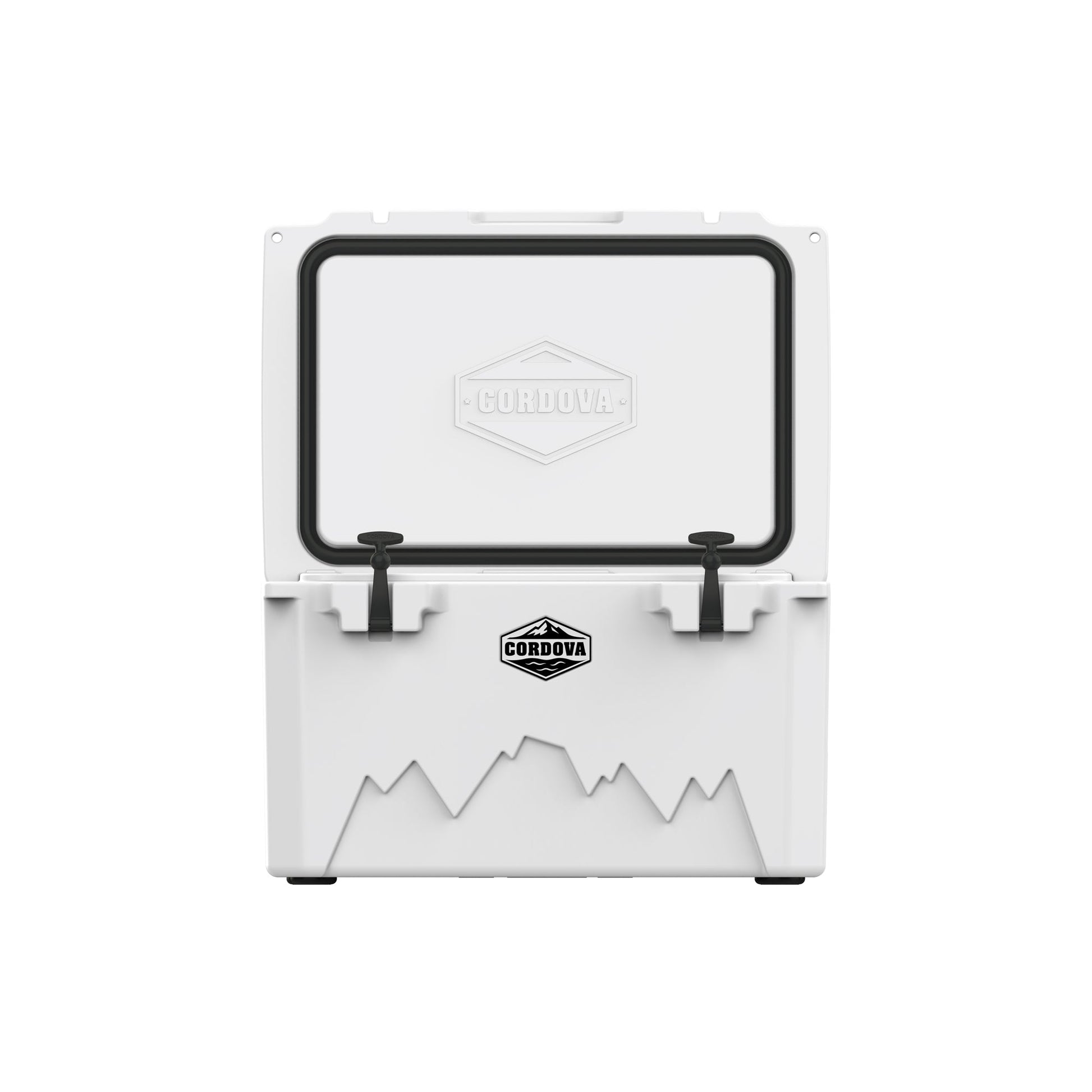 Cordova 65 QT Basecamp Class rotomolded hard cooler in Snowcap