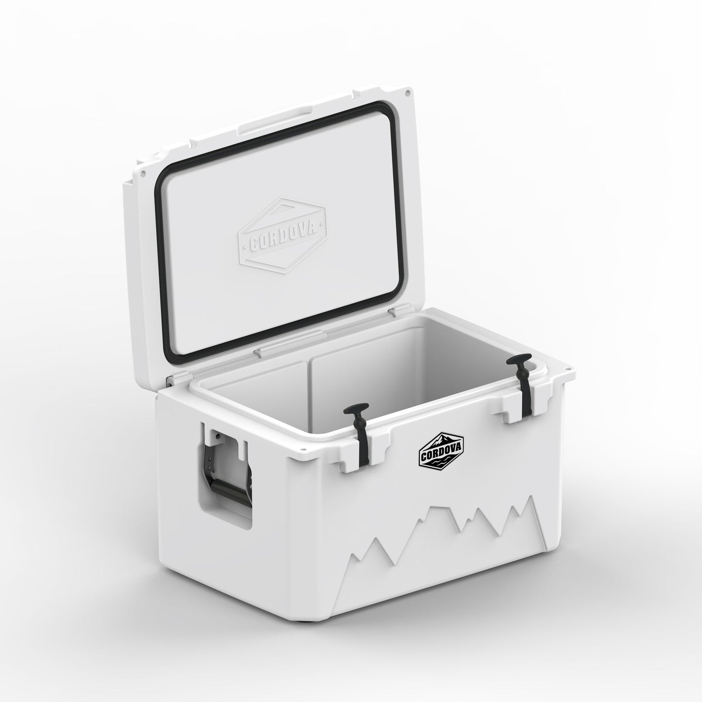 Cordova 65 QT Basecamp Class rotomolded hard cooler in Snowcap