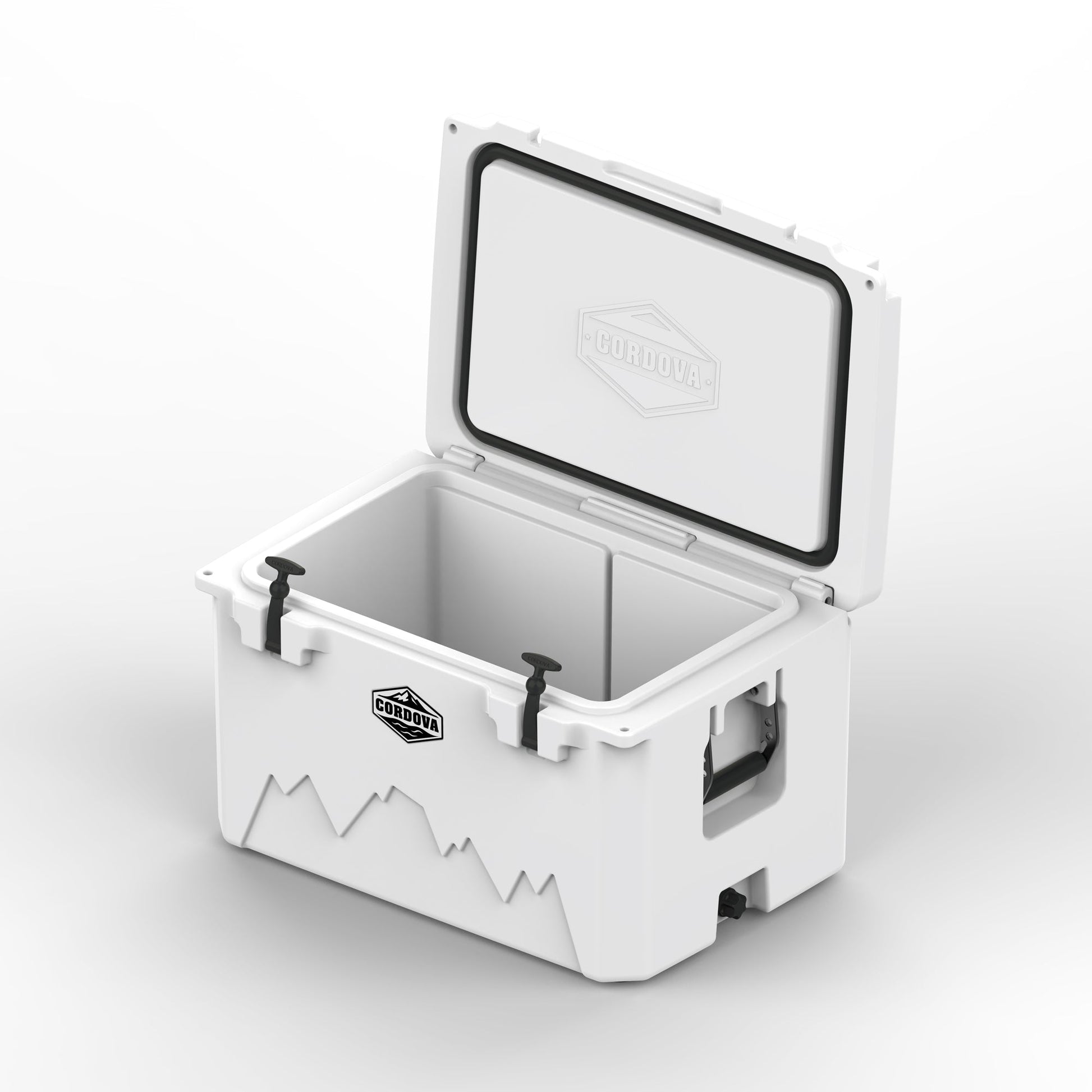 Cordova 65 QT Basecamp Class rotomolded hard cooler in Snowcap