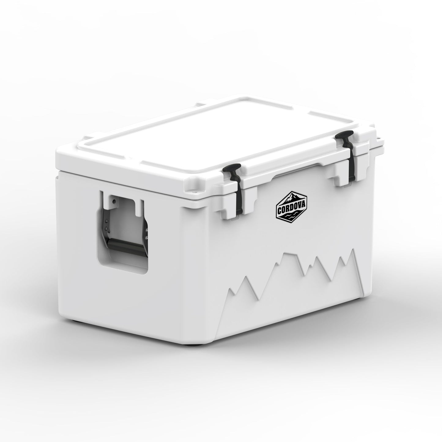 Cordova 65 QT Basecamp Class rotomolded hard cooler in Snowcap