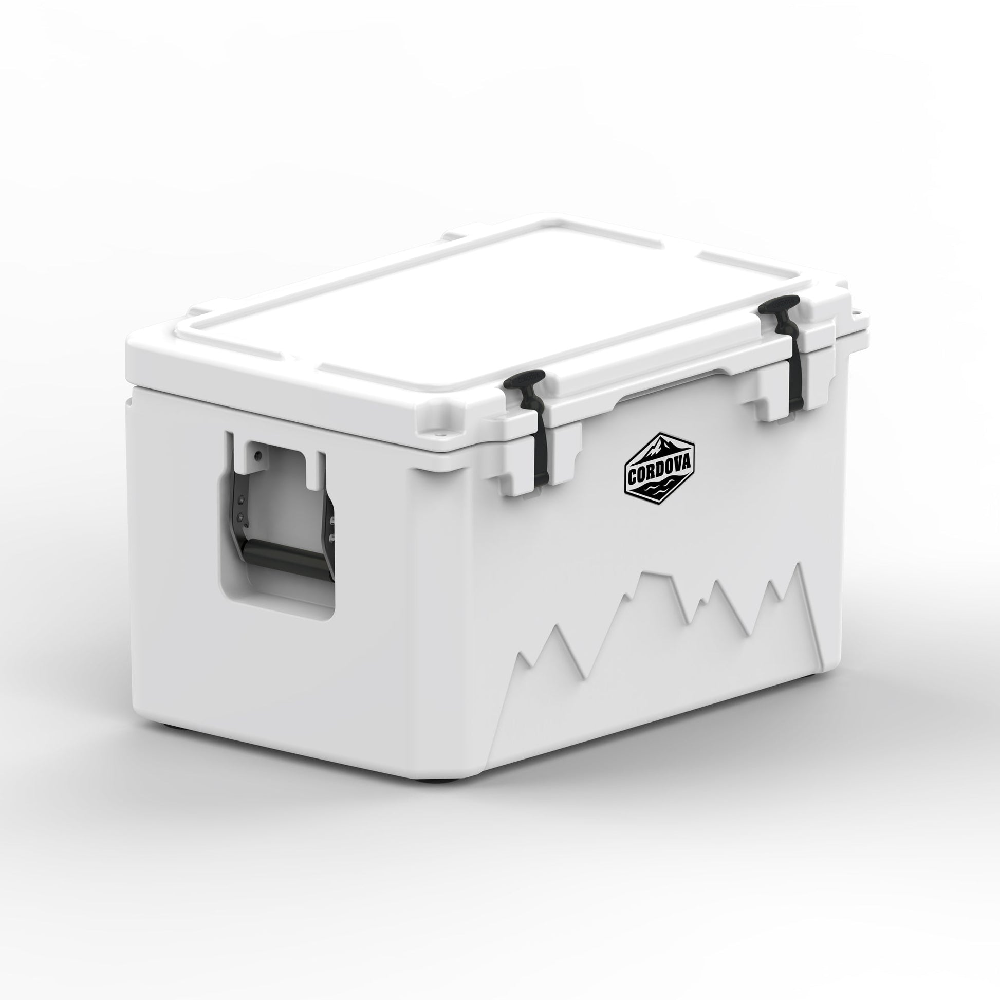 Cordova 65 QT Basecamp Class rotomolded hard cooler in Snowcap