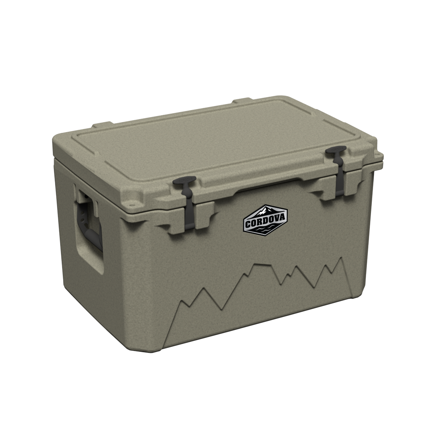 Cordova 65 QT Basecamp Class rotomolded hard cooler in Sandstone