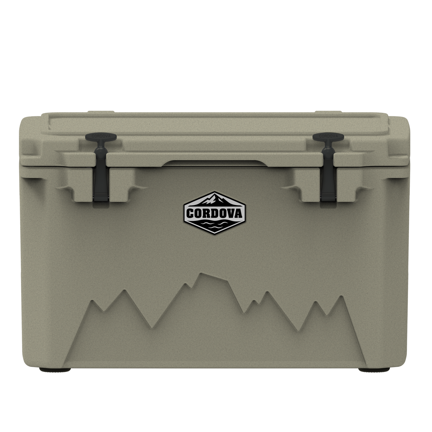Cordova 65 QT Basecamp Class rotomolded hard cooler in Sandstone