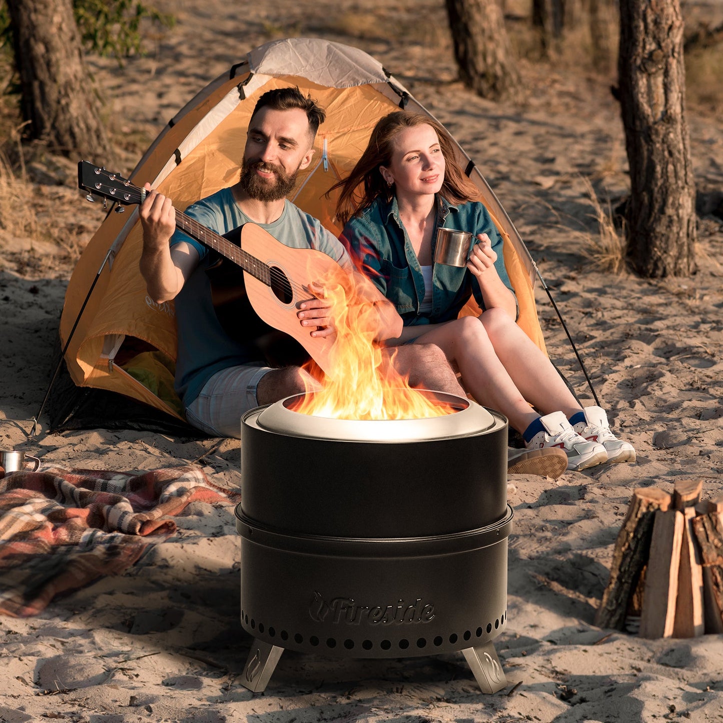 TURBRO Pluto smokeless fire pit, base and vent detail