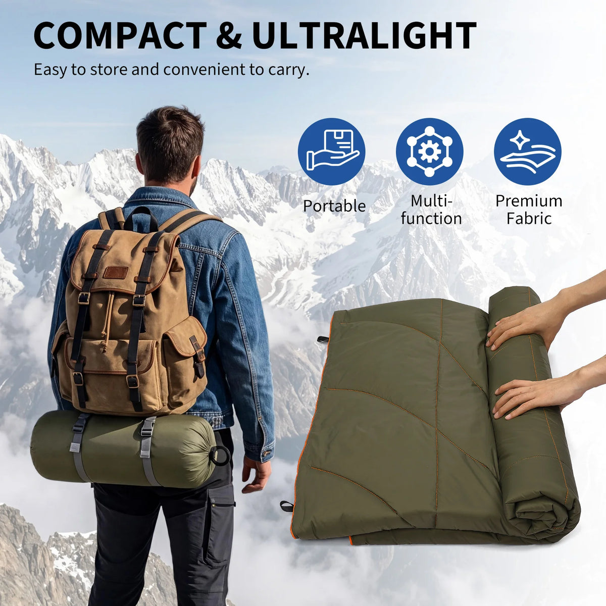 Emberfall Puffer Camp Blanket — Packable & Water-Repellent