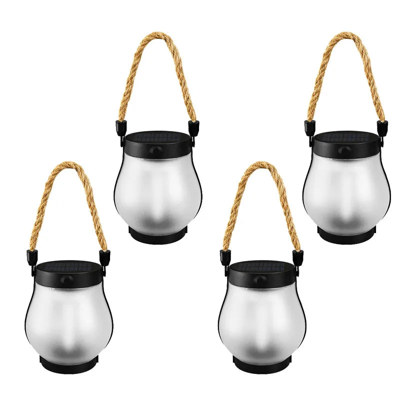 Ember Glow Solar Flame Lantern — USB Rechargeable