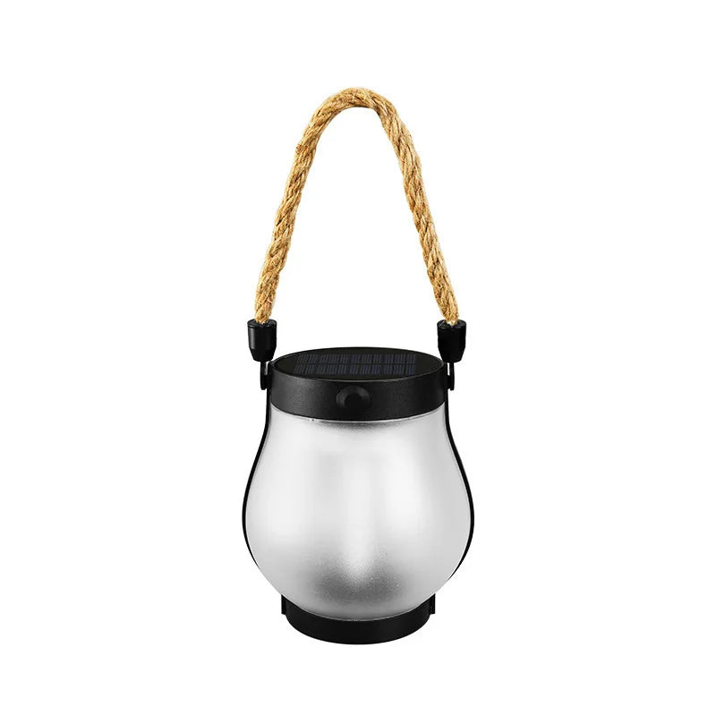 Ember Glow Solar Flame Lantern — USB Rechargeable