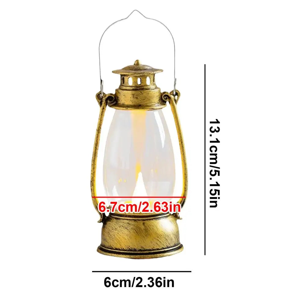 Close-up of the Ember Glow Lantern's flame-effect LED detail