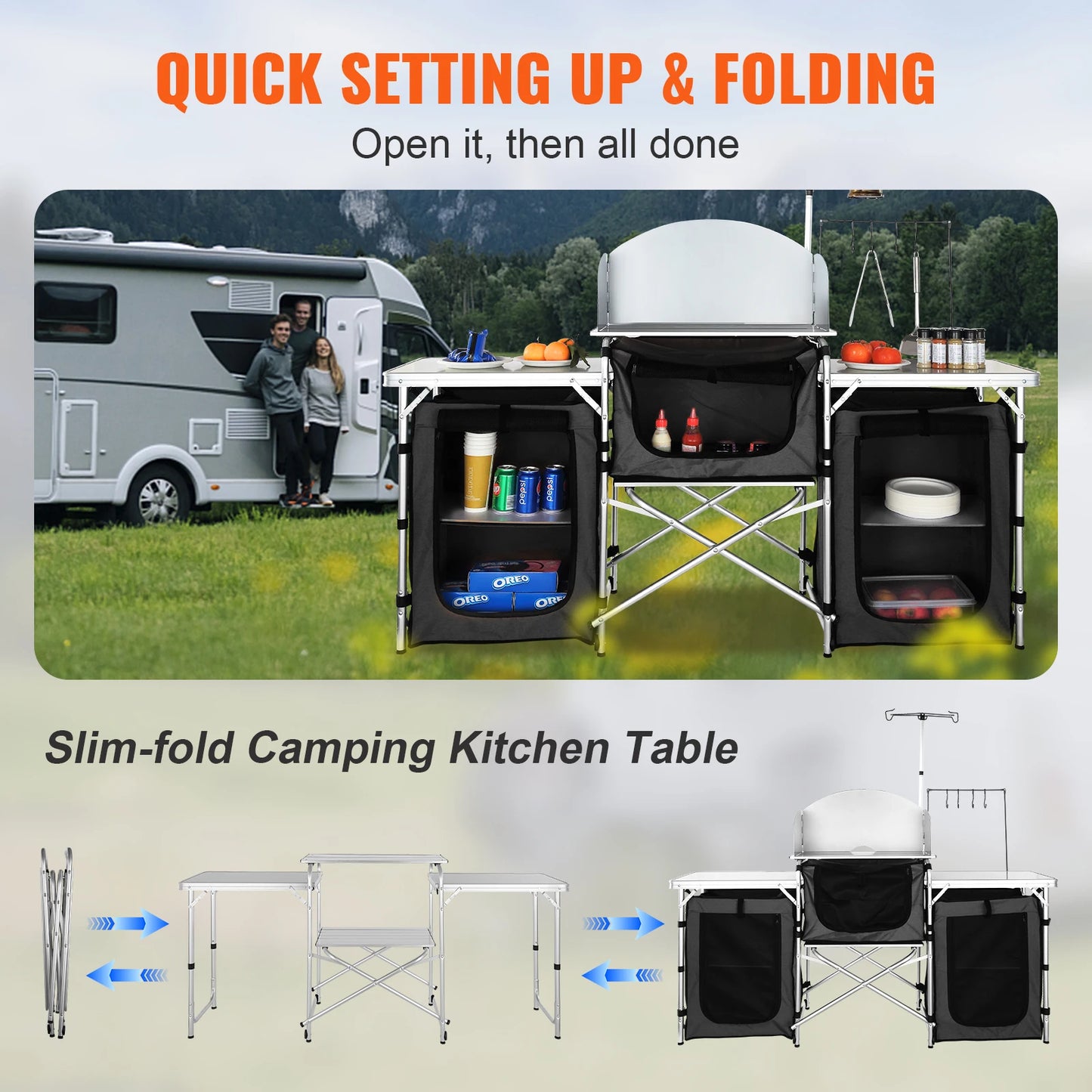 Timberline Camp Kitchen & Pantry Cabinet — Folding