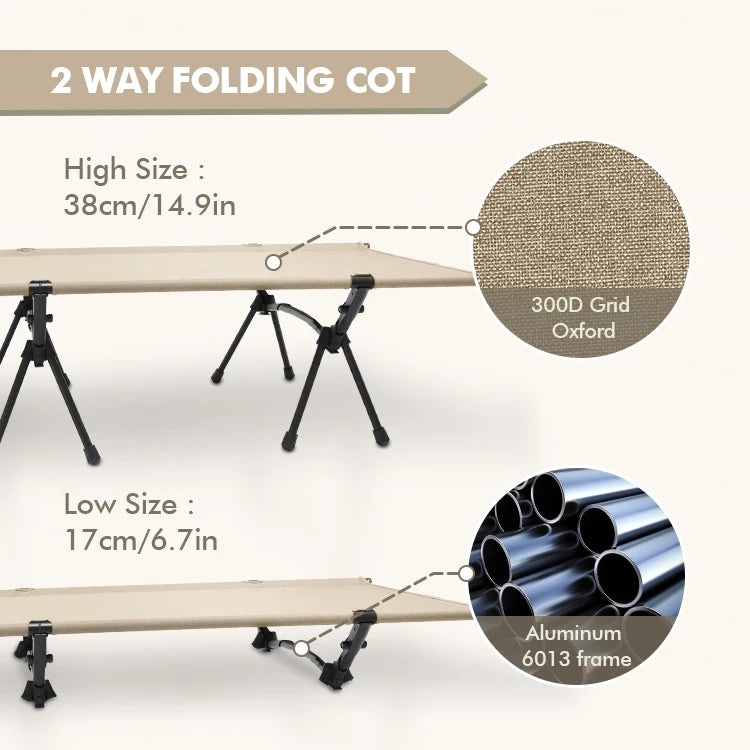 Summit Rest Oxford camp cot, folding camp bed with carry bag — view 5