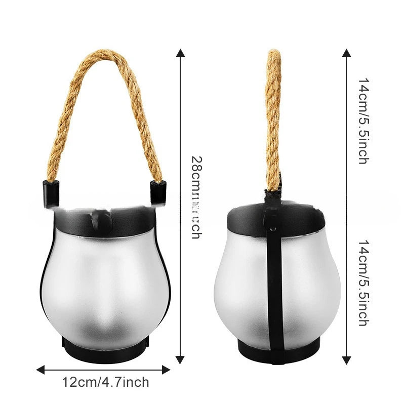 Ember Glow Solar Flame Lantern — USB Rechargeable