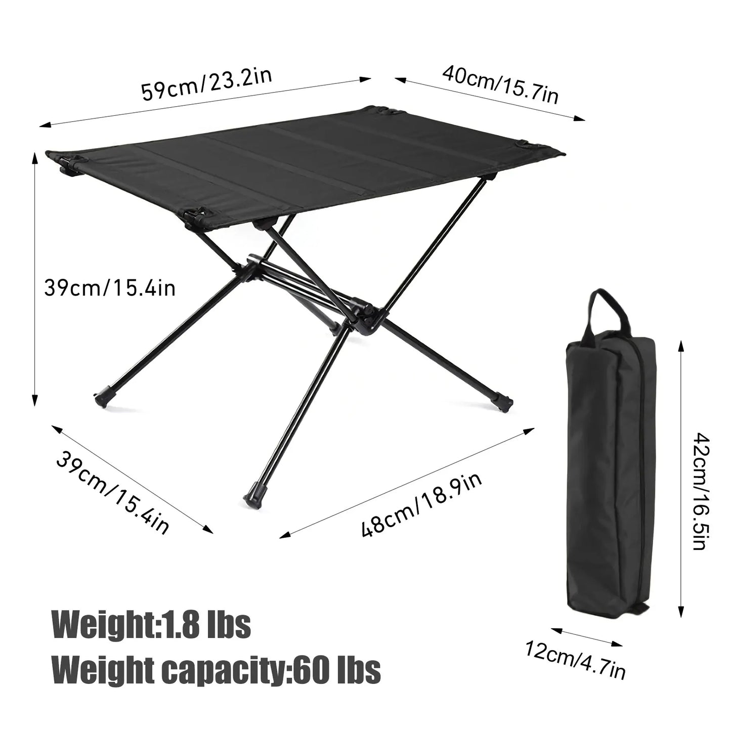 Trailroll Oxford Camp Table — Lightweight Folding