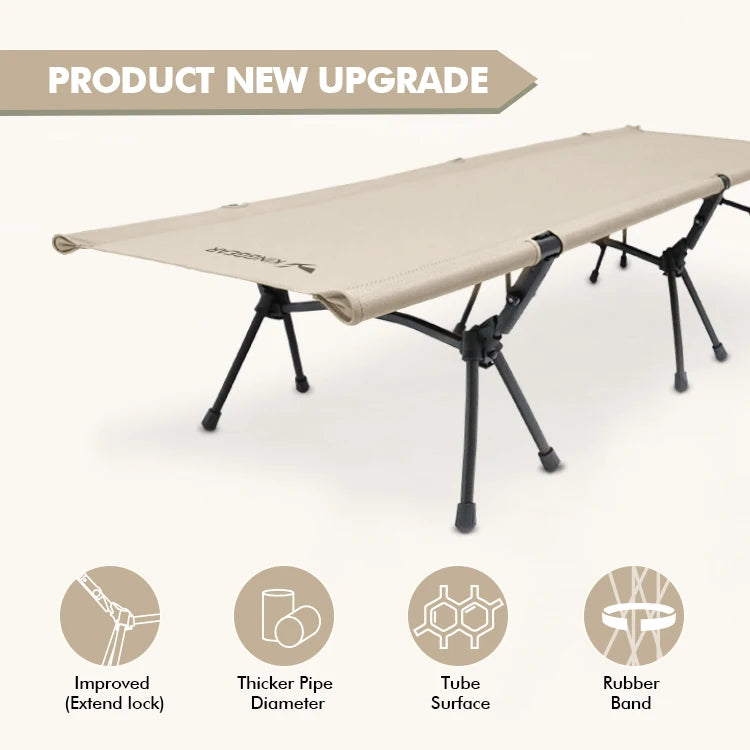 Summit Rest Oxford camp cot, folding camp bed with carry bag — view 2