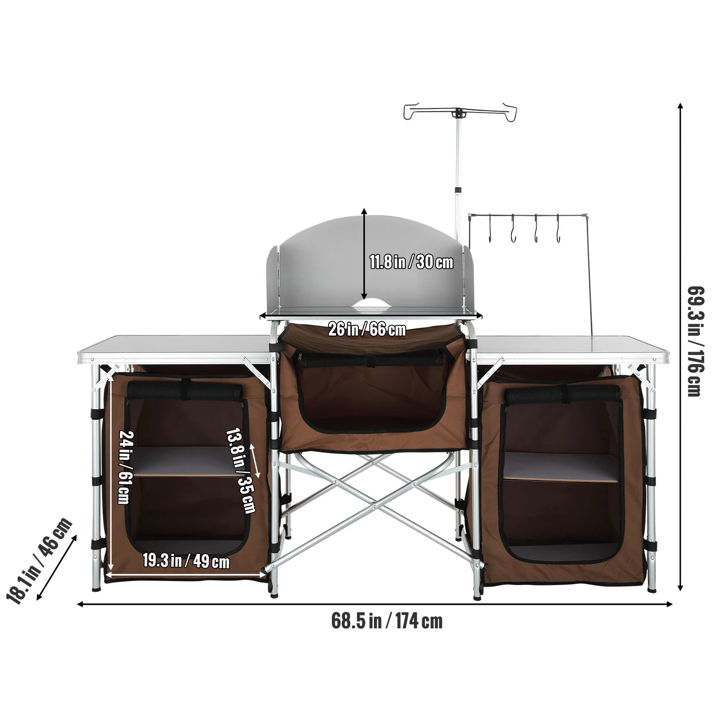 Timberline Camp Kitchen & Pantry Cabinet — Folding