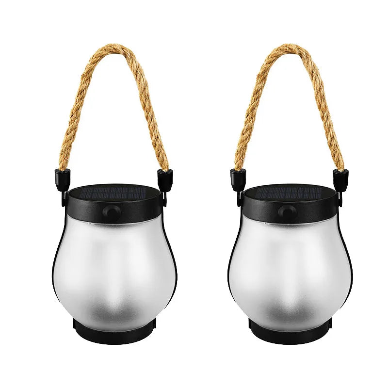 Ember Glow Solar Flame Lantern — USB Rechargeable