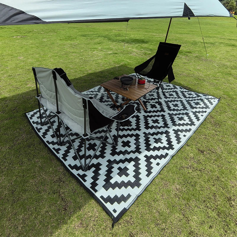Meadowstone Reversible Outdoor Rug — 6x9 ft patio and camp mat
