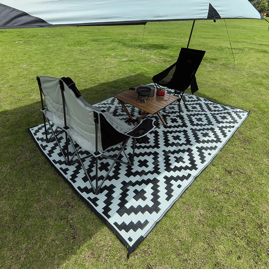 Meadowstone Reversible Outdoor Rug — 6x9 ft patio and camp mat