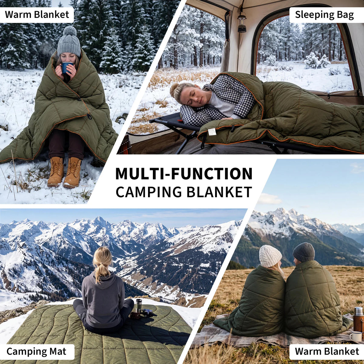 Emberfall Puffer Camp Blanket — Packable & Water-Repellent