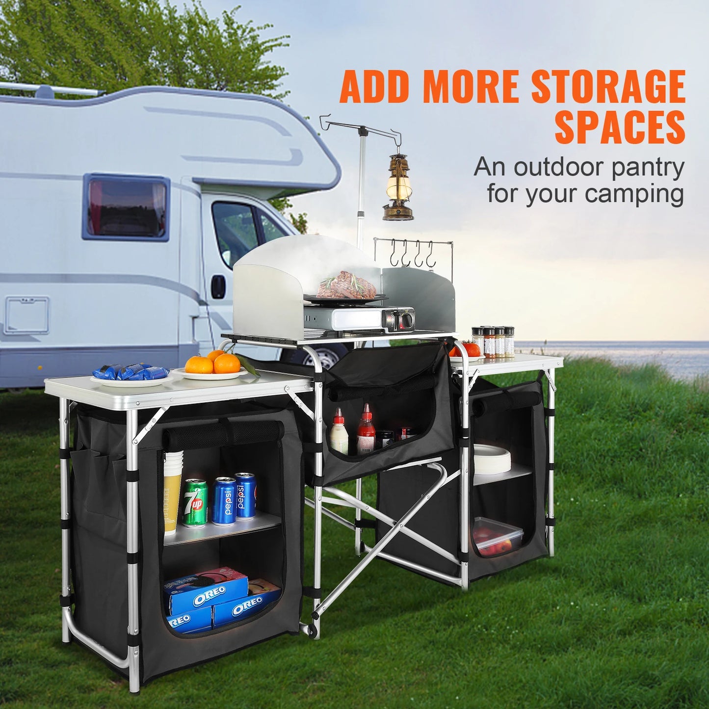 Timberline Camp Kitchen & Pantry Cabinet — Folding