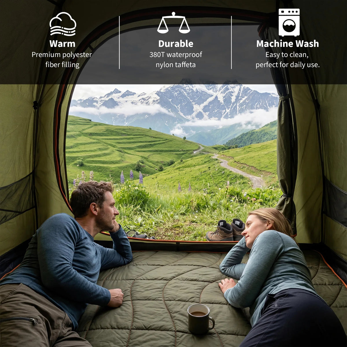 Emberfall Puffer Camp Blanket — Packable & Water-Repellent