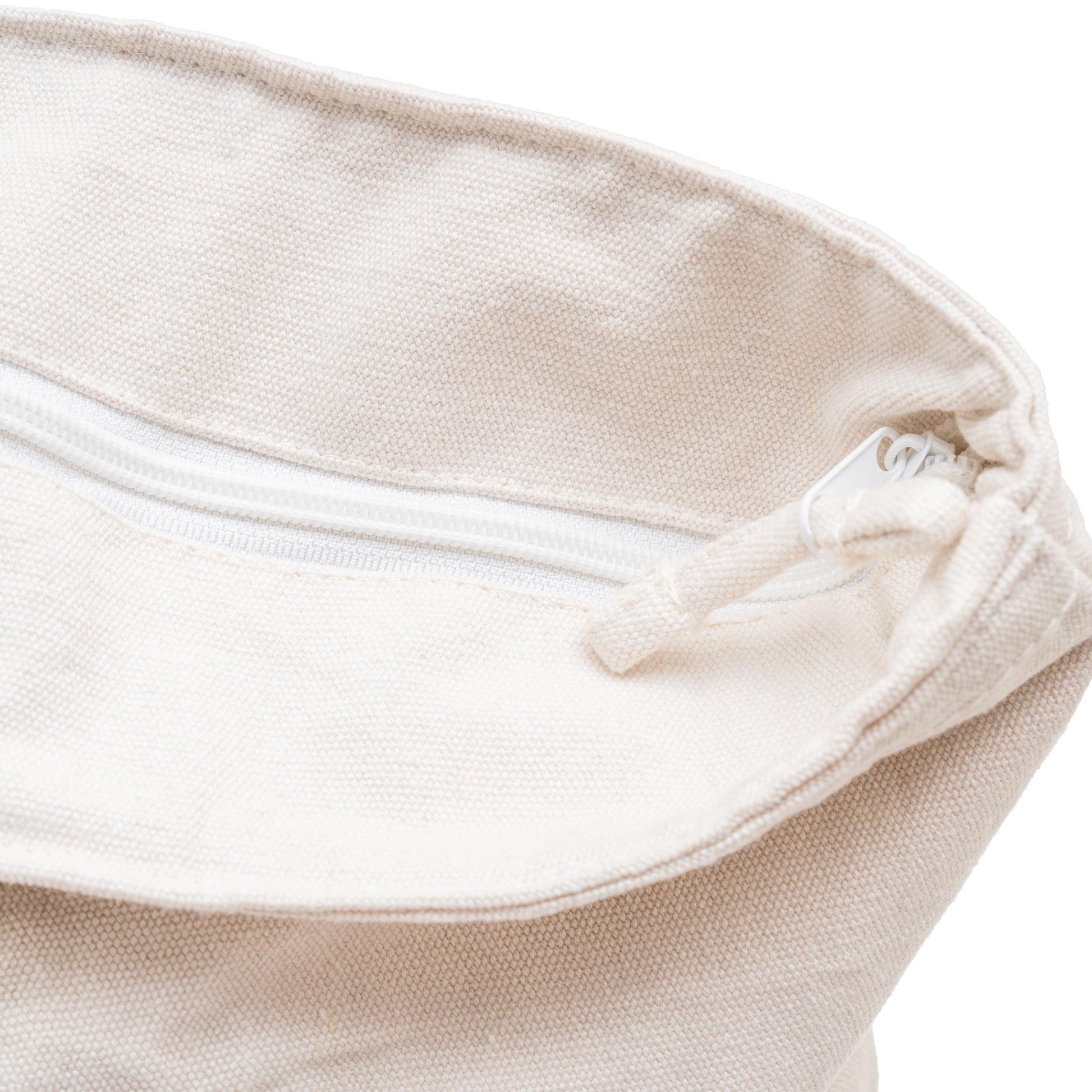Extra-large organic cotton tote with zip top