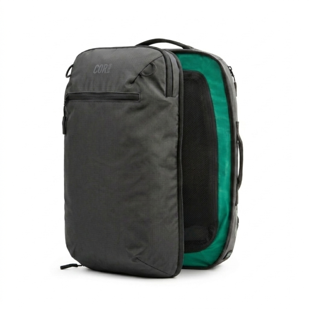 COR Surf Island Hopper 2.0 opened flat, showing packing compartments