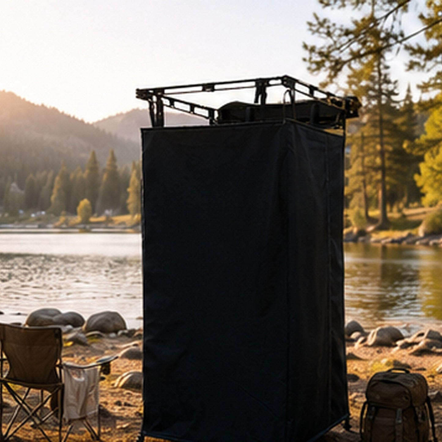 S&S Fast-Pitch Shower Cabin, secondary lifestyle view