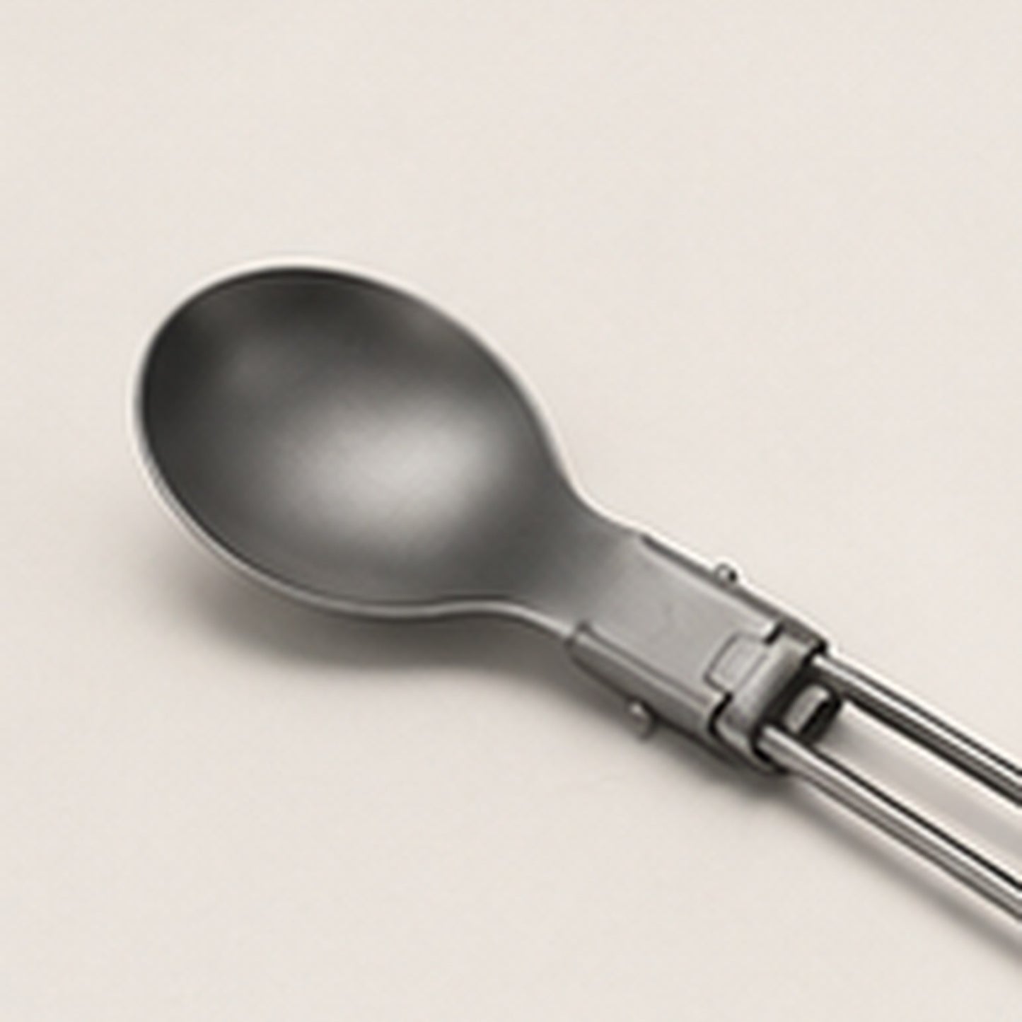 Titanium Trail Cookware Set, folding spoon detail
